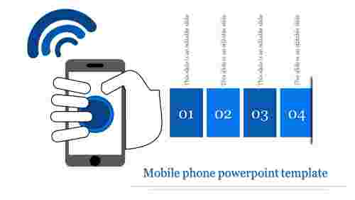 mobile phone powerpoint template-mobile phone powerpoint template-4-Blue